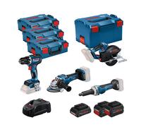 Pack 4 outils 18V (GSR 18V-90C + GWS 18V-15 PSC + GKM 18V-50 + GGS 18V-23 PLC) BOSCH