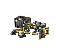 Pack 4 outils 18V XR DCH273 DCG405 DCD796 DCF887 avec 3 batteries 5Ah et chargeur et coffret T-Stak - - DCK422P3T-QW