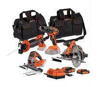 Pack 4 outils - DUAL POWER - 20 V - Perceuse/visseuse + scies (sauteuse, sabre, circulaire) - 2 batteries et chargeur
