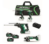 Pack 4 outils perforateur - perceuse - meuleuse & visseuse HIKOKI KC18DEWHZ + 3 x 5,0Ah & chargeur + sac de transport
