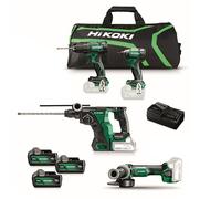 Pack 4 outils HIKOKI KC18DEWHZ + 3 batteries + chargeur + sac de transport