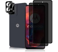 Pack 4 Pièces ¿ 2 Protections Écran Vie Privée (Verre Trempé 9h) + 2 Films Protège-Objectif Pour Motorola Moto G04, Anti-Espionnage, Haute Transparence