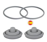 Pack 4 Pièces de Rechange WMF Perfect et Perfect Plus - 2 Joints + 2 Valves Compatibles - Caoutchouc Autocuiseur Perfect - Kit Réparation Autocuiseur Express