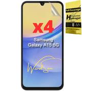 [Pack 4 Pièces Pour Samsung Galaxy A15 4g/5g 6.5" - Films De Protection D'écran Hydrogel 3d Anti-Choc Compatible Coques Film Protecteur Tpu Souple Mieux Qu'un Verre Trempé