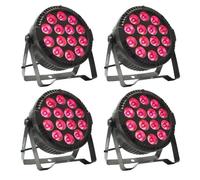 Pack 4 Projecteurs Par THINPAR-14x6W-RGBW Ibiza Light DMX Télécommande Extra-plats LED Soirée Dj Bar Club Fête Discothèque Ambiance
