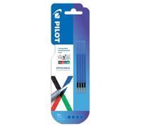 Pack 4 recharges FriXion Ball 4 couleurs - Encre gel effaçable - Pointe fine Bleu
