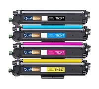 Pack 4 TN247 TN243 compatible pour Brother Noirs et Couleurs Haute capacité avec puce Noir 3000 pages Couleurs 2300 pages