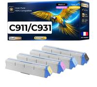 Pack 4 Toner 45536416 45536415 45536414 45536413 compatible pour OKI 931 Noir et Couleurs HC puce 24000 pages