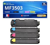 Pack 4 Toner B1185 B1186 B1184 B1183 compatible pour Olivetti 3500 Noir et Couleurs HC puce 10000 pages