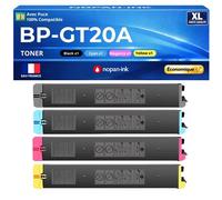 Pack 4 Toner BPGT20BA BPGT20CA BPGT20MA BPGT20YA compatible pour Sharp 22 10 20 25 Noir et Couleurs