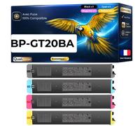 Pack 4 Toner BPGT20BA BPGT20CA BPGT20MA BPGT20YA compatible pour Sharp 22 10 20 25 Noir et Couleurs