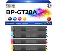 Pack 4 Toner BPGT20BA BPGT20CA BPGT20MA BPGT20YA compatible pour Sharp 22 10 20 25 Noir et Couleurs