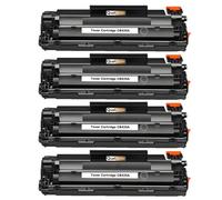 Pack 4 Toner CB435A 35A CB 435A compatible pour HP LaserJet Noir Haute capacité avec puce 2000 pages