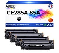 Pack 4 Toner CE285A 85A CE 285A compatible pour HP LaserJet Noir Haute capacité avec puce 2000 pages