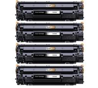 Pack 4 Toner CE285A 85A CE 285A compatible pour HP LaserJet Noir Haute capacité avec puce 2000 pages