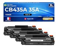 Pack 4 Toner CE285A 85A CE285A CE 285A Compatible pour HP LaserJet M1120 M1132 P1102 Noir Haute capacité avec Puce 2000 Pages