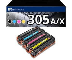 Pack 4 toners compatible HP 305A/X