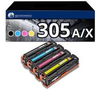 Pack 4 toners compatible HP 305A/X - 123CONSOMMABLES - Topromo