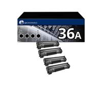Pack 4 Toners compatible HP 36A noir