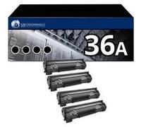 Pack 4 Toners compatible HP 36A noir Noir