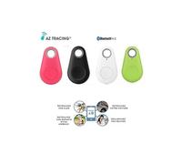 Pack 4 Traceurs GPS Bluetooth Anti-Perte - Localisateurs Connectés AZ Tracing - Noir, Blanc, Rose, Vert - Télécommande Selfie - iOS & Android -