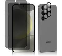 Pack 4 Verres Trempés Confidentialité 9h Compatibles Samsung Galaxy S24 Avec Protections Lentille Caméra Anti-Espionnage