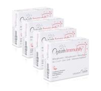 PACK 4 x Optim Immunity 4x30 gélules - Booster immunité défenses immunitaires complément Vitamines C & D, Zinc, Sélénium Bêta-Glucane VEGAN