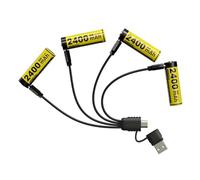 Pack 4x Batteries (AA) NH2400-2400mAh chacun - Port USB-C