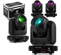Pack 4x BeamZ Cobra 100H - Lyre LED Motorisée Beam avec Prisme Rotatif DMX - 100W | Flightcase Inclus