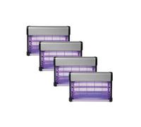 pack 4x destructeurs d'insectes electrique 20w antimoustiques 80m2 silencieux