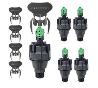 [Pack 5] Arrosage rotatif Super 10 + Déflecteur 180°, Filetage 1/2" Mâle. Arroseur rotatif 360 avec portée jusqu'à 10 m et pression de travail de 2,5 à 4 bars. [Jaune] Couvercle pour arroseur