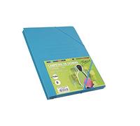 Pack 5 Carpetas Tamaño Folio con Solapa y Gomas Elasticas Color Turquesa