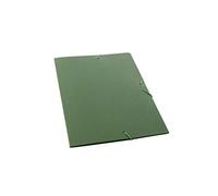 Pack 5 Carpetas Tamaño Folio Gofradas con Solapa y Gomas Elasticas Color Verde