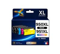 Pack 5 Cartouche encre 951XL CN046AE CN047AE CN048AE CN050AE CN051AE CN052AE compatible pour HP 251DW 276DW 8100 8600 Noir Couleurs Haute capacité