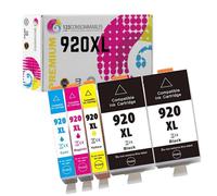 Pack 5 cartouches compatibles avec HP 920XL (BK/BK/C/M/Y)