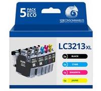 Pack 5 cartouches compatibles BROTHER LC-3213 XL Pack G