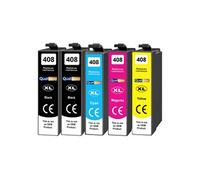 Pack 5 Cartouches d'encre compatibles Epson 408XL Noirs et Couleurs pour WF-C4310DW WF-C4810DTWF