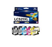 Pack 5 Cartouches Générique LC521XL Multicolor 500 pages compatible Brother DCP J1260W, J1310DW, J1360DW, J1460DW