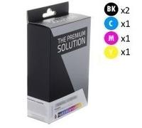 Pack 5 cartouches Génériques Epson T1285 Noires/couleurs XL (Renard)