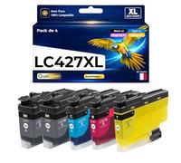 Pack 5 Cartouches LC427XL LC427 XL Compatible pour Brother HL J6010DW MFC J5955DW MFC J6955DW MFC J6957DW MFC J6959DW Noir Cyan Magenta Jaune Haute capacité avec Puce 6000 5000 Pages