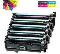 Pack 5 CE400X CE401A CE402A CE403A Cartouche de toner pour HP LaserJet M551XH imprimante Multicolore G