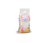 Pack 5 Couches Poupon 43 cm pour Baby Born - Bandes adhesives, Imprime Mignon - Accessoire Soin - Set Jouet Poupee et Carte