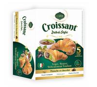 Pack 5 Croissants Halal Chocolat & Pistache Style Dubaï - 5 x 45g - Emballés Individuellement CRPC5P