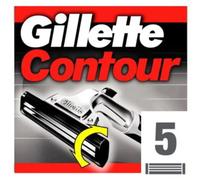 Pack 5 Lames GILLETTE " CONTOUR " Comfort Blade Recharge Rasoir ORIGINAL VINTAGE