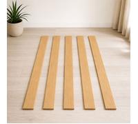 Pack 5 lattes - Lattes de 660 x 53 mm - Multiplis Hêtre, Kit Réparation Lit, Compatible Sommier