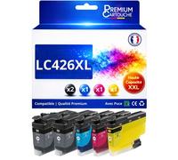 Pack 5 LC426XL LC426 XL compatible pour Brother Noir Couleurs Haute capacité avec puce 6000 5000 pages