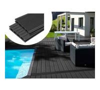 Pack 5 m² - Lames de terrasse composite alvéolaires - Gris foncé