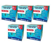Pack 5 mois traitement Mareva REV-AQUA 4 en 1 piscine 60 à 90m³