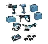 Pack 5 Outils MAKITA DLX5039PTJ 18 V Li-ion (4 x 5 Ah)
