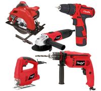 Pack 5 outils ITOOLS meuleuse + perceuse + visseuse + scie circulaire + scie sauteuse et Boite à outils Itools 18'